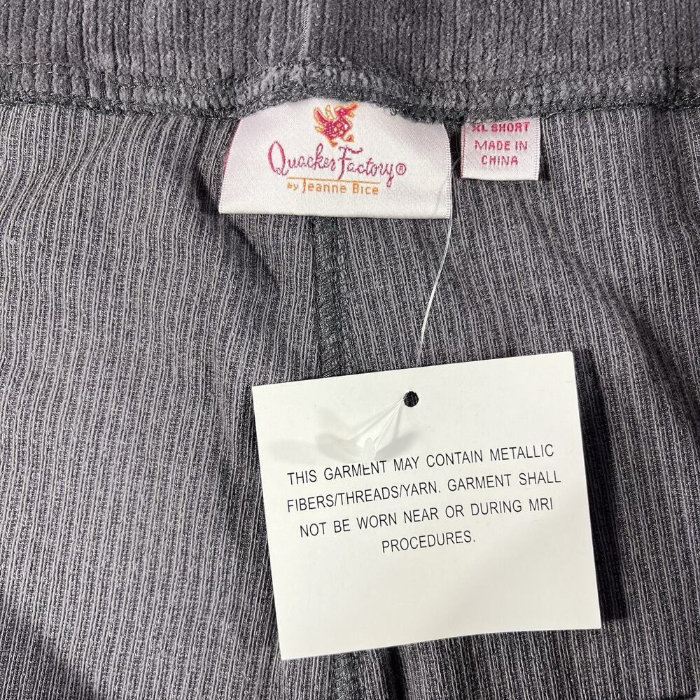 Quacker Factory Jeanne Bice Corduroy Pull On Pants Embellished XL Short 40x28 - Picture 3 of 9